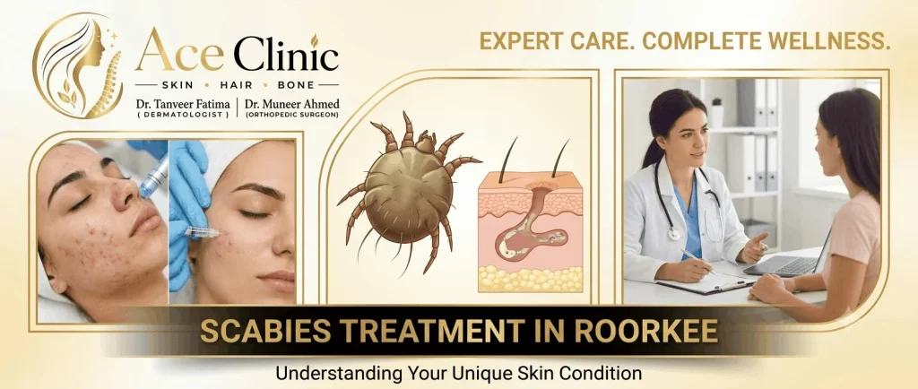 Scabies treatment in Roorkee by Dr. Tanveer Fatima at Ace Skin and Hair Clinic